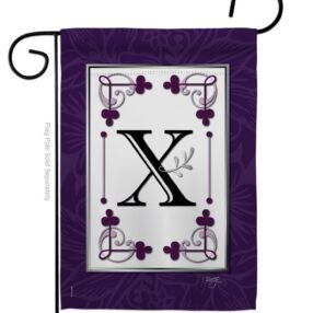 Classic X Initial - Simply Beauty Interests Vertical Impressions Decorative Flags HG130024 Made In USA