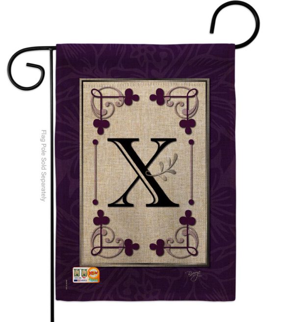Classic X Initial - Simply Beauty Interests Vertical Impressions Decorative Flags HG130024 Made In USA - Image 8