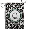 Damask Q Initial - Simply Beauty Interests Vertical Impressions Decorative Flags HG130069 Made In USA