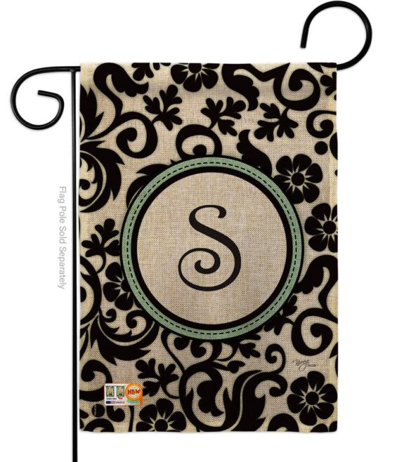 Damask S Initial - Simply Beauty Interests Vertical Impressions Decorative Flags HG130071 Made In USA - Image 8