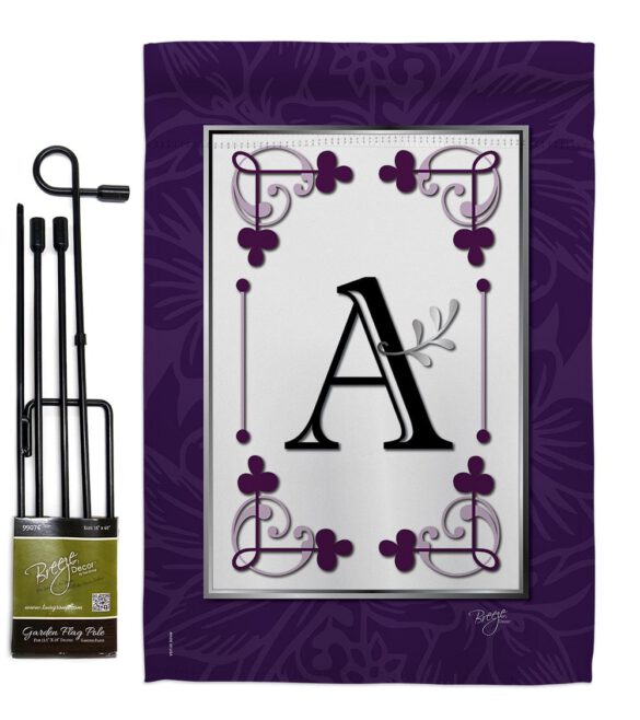Classic A Initial - Simply Beauty Interests Vertical Impressions Decorative Flags HG130001 Made In USA - Image 4