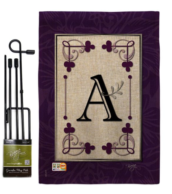 Classic A Initial - Simply Beauty Interests Vertical Impressions Decorative Flags HG130001 Made In USA - Image 9