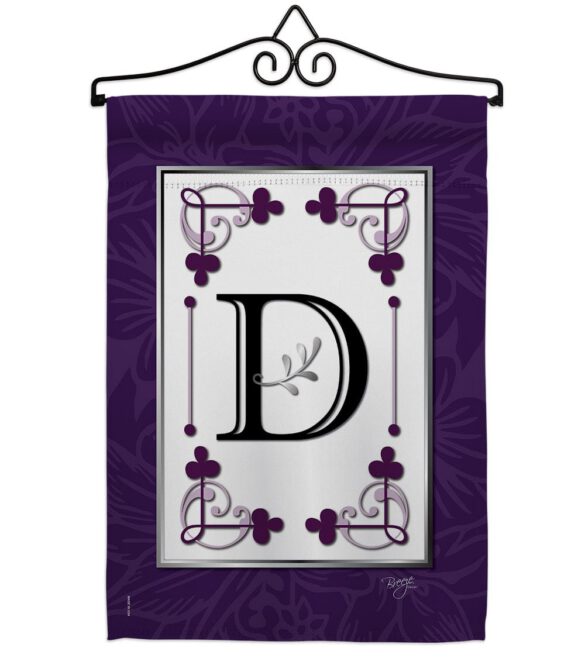Classic D Initial - Simply Beauty Interests Vertical Impressions Decorative Flags HG130004 Made In USA - Image 7