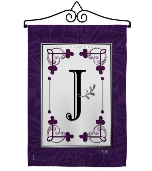 Classic J Initial - Simply Beauty Interests Vertical Impressions Decorative Flags HG130010 Made In USA - Image 7