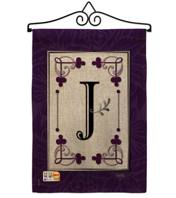 Classic J Initial - Simply Beauty Interests Vertical Impressions Decorative Flags HG130010 Made In USA - Image 10