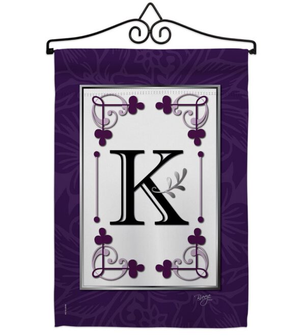 Classic K Initial - Simply Beauty Interests Vertical Impressions Decorative Flags HG130011 Made In USA - Image 7