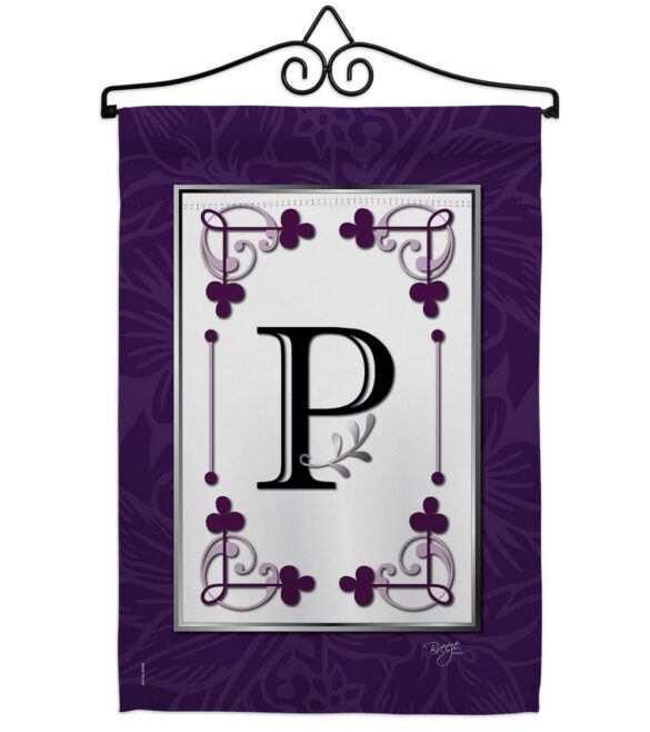 Classic P Initial - Simply Beauty Interests Vertical Impressions Decorative Flags HG130016 Made In USA - Image 7