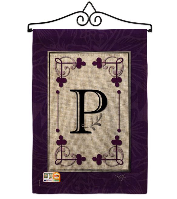 Classic P Initial - Simply Beauty Interests Vertical Impressions Decorative Flags HG130016 Made In USA - Image 10
