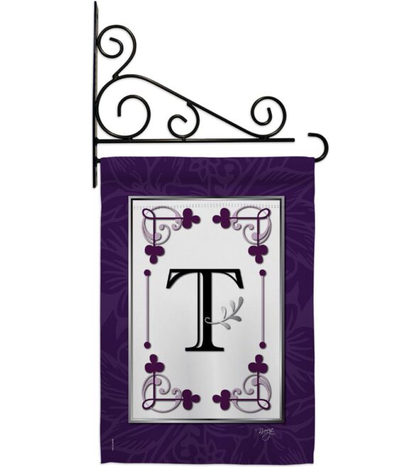 Classic T Initial - Simply Beauty Interests Vertical Impressions Decorative Flags HG130020 Made In USA - Image 11