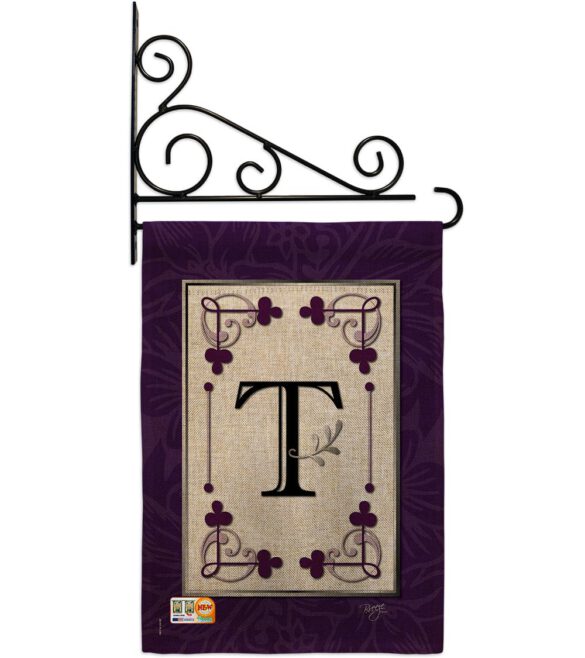 Classic T Initial - Simply Beauty Interests Vertical Impressions Decorative Flags HG130020 Made In USA - Image 12