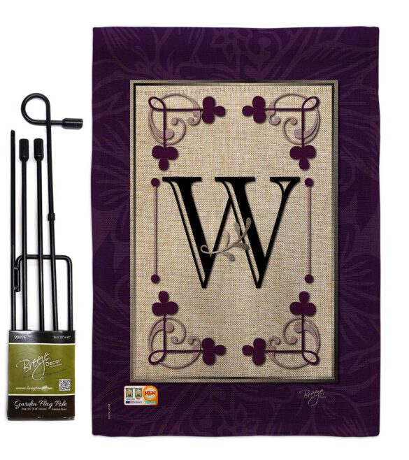 Classic W Initial - Simply Beauty Interests Vertical Impressions Decorative Flags HG130023 Made In USA - Image 9