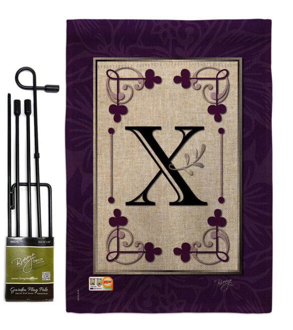 Classic X Initial - Simply Beauty Interests Vertical Impressions Decorative Flags HG130024 Made In USA - Image 9