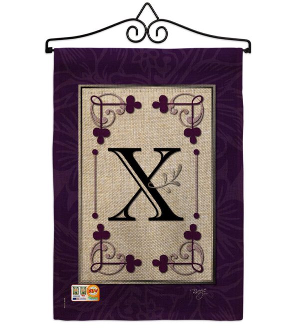 Classic X Initial - Simply Beauty Interests Vertical Impressions Decorative Flags HG130024 Made In USA - Image 10