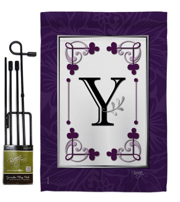 Classic Y Initial - Simply Beauty Interests Vertical Impressions Decorative Flags HG130025 Made In USA - Image 4