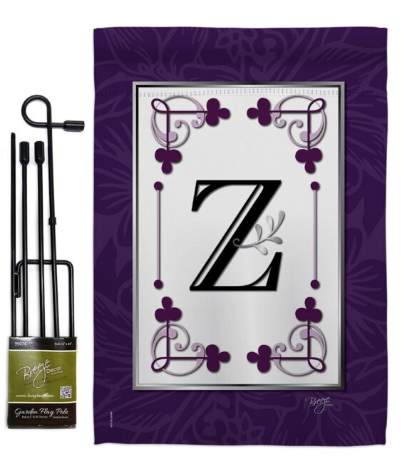 Classic Z Initial - Simply Beauty Interests Vertical Impressions Decorative Flags HG130026 Made In USA - Image 4