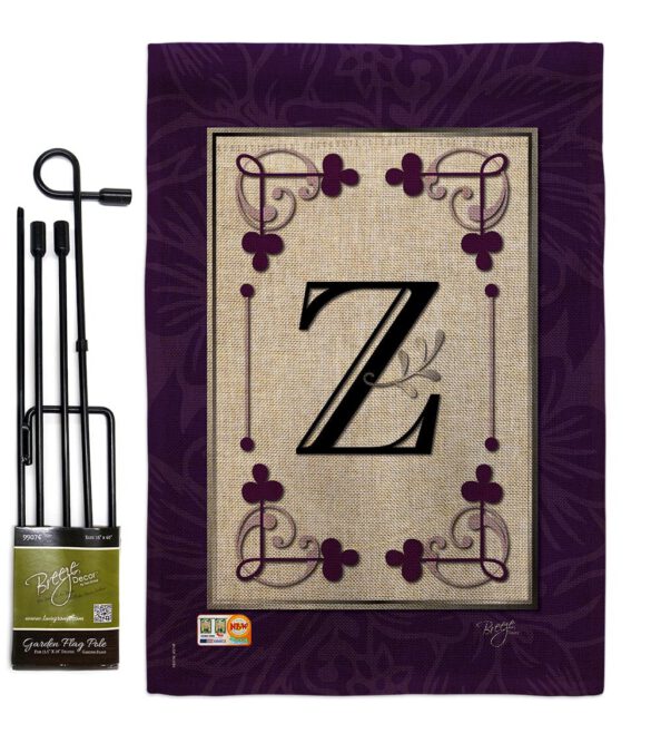 Classic Z Initial - Simply Beauty Interests Vertical Impressions Decorative Flags HG130026 Made In USA - Image 9