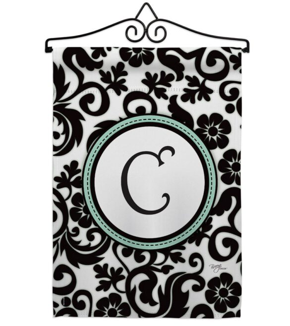 Damask C Initial - Simply Beauty Interests Vertical Impressions Decorative Flags HG130055 Made In USA - Image 7