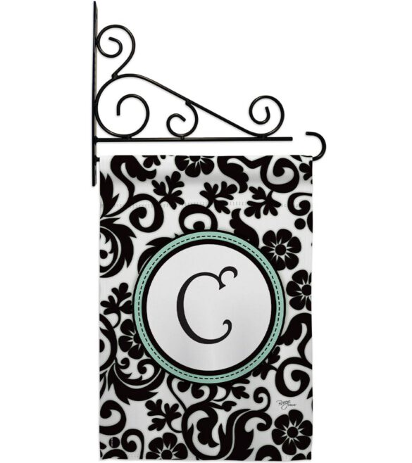 Damask C Initial - Simply Beauty Interests Vertical Impressions Decorative Flags HG130055 Made In USA - Image 11