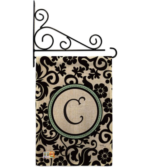 Damask C Initial - Simply Beauty Interests Vertical Impressions Decorative Flags HG130055 Made In USA - Image 12