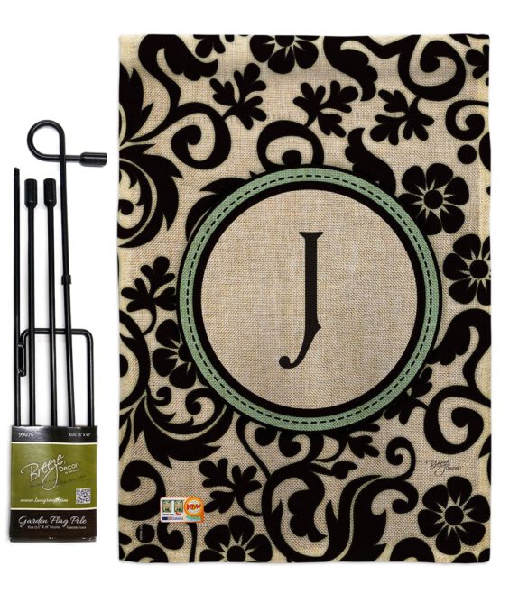 Damask J Initial - Simply Beauty Interests Vertical Impressions Decorative Flags HG130062 Made In USA - Image 9