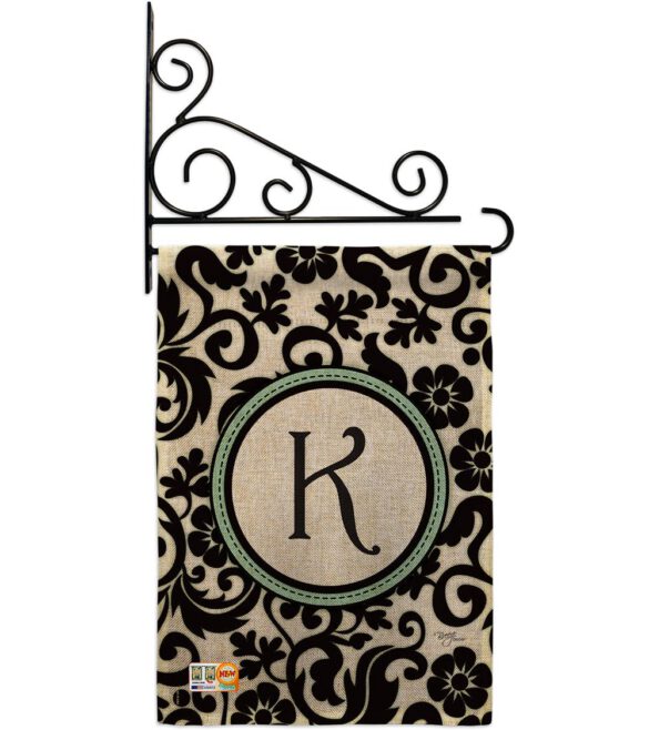 Damask K Initial - Simply Beauty Interests Vertical Impressions Decorative Flags HG130063 Made In USA - Image 12