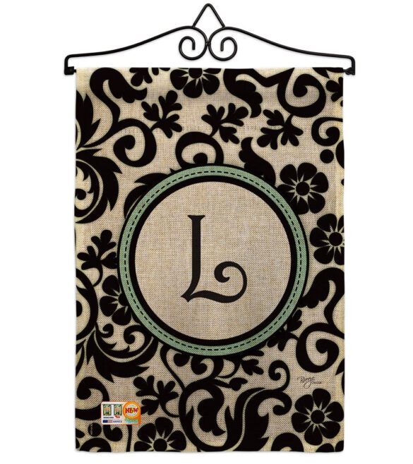 Damask L Initial - Simply Beauty Interests Vertical Impressions Decorative Flags HG130064 Made In USA - Image 10