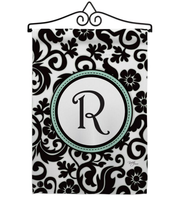 Damask R Initial - Simply Beauty Interests Vertical Impressions Decorative Flags HG130070 Made In USA - Image 7