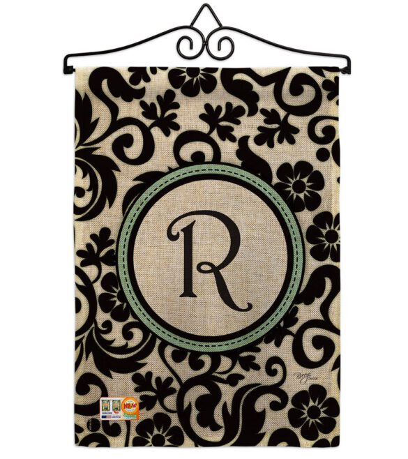 Damask R Initial - Simply Beauty Interests Vertical Impressions Decorative Flags HG130070 Made In USA - Image 10