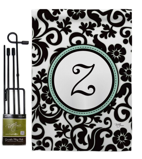 Damask Z Initial - Simply Beauty Interests Vertical Impressions Decorative Flags HG130078 Made In USA - Image 4
