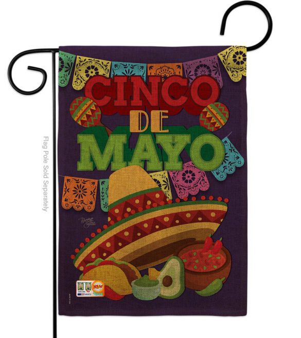 Cinco de Mayo - Southwest Country & Primitive Vertical Impressions Decorative Flags HG115113 Made In USA - Image 8