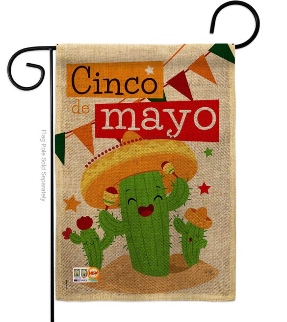 Cactus Fiesta Cinco de Mayo - Southwest Country & Primitive Vertical Impressions Decorative Flags HG115127 Made In USA - Image 8