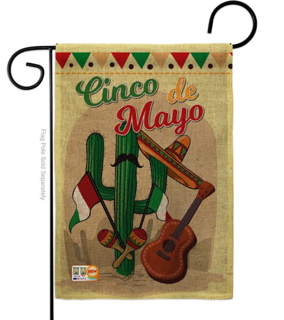 Fiesta Cinco de Mayo - Southwest Country & Primitive Vertical Impressions Decorative Flags HG115128 Made In USA - Image 8