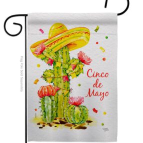 Cactus Cinco de Mayo - Southwest Country & Primitive Vertical Impressions Decorative Flags HG115178 Made In USA