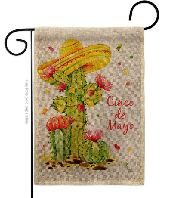 Cactus Cinco de Mayo - Southwest Country & Primitive Vertical Impressions Decorative Flags HG115178 Made In USA - Image 11