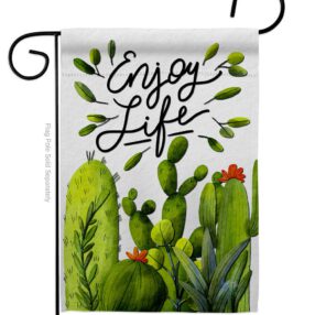 Cactus Life - Southwest Country & Primitive Vertical Impressions Decorative Flags HG115228 Made In USA