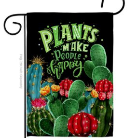 Cactus Make Me Happy - Southwest Country & Primitive Vertical Impressions Decorative Flags HG115252 Made In USA