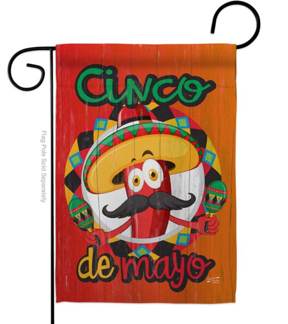 Amigo Chili Cinco de Mayo - Southwest Country & Primitive Vertical Impressions Decorative Flags HG137041 Made In USA - Image 2