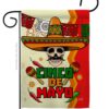 Calavera Cinco de Mayo - Southwest Country & Primitive Vertical Impressions Decorative Flags HG137045 Made In USA