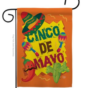 Cinco de Mayo - Southwest Country & Primitive Vertical Impressions Decorative Flags HG192025 Made In USA