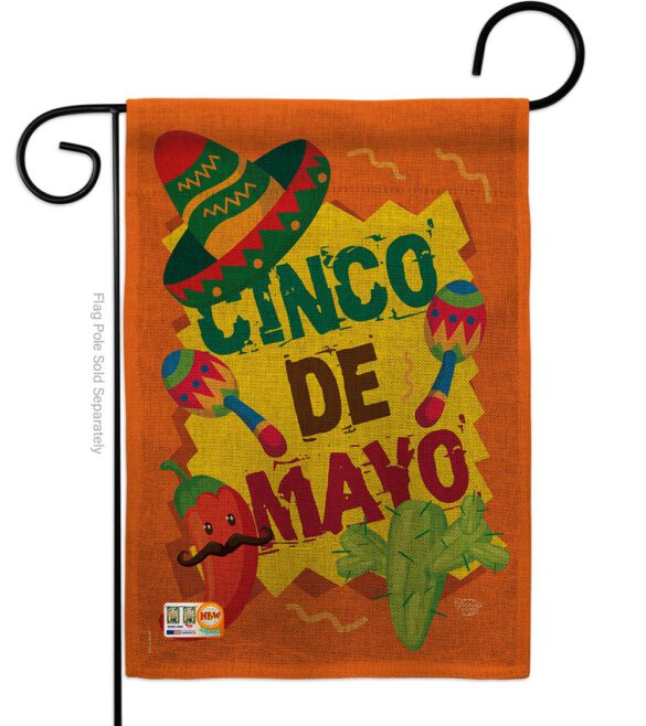 Cinco de Mayo - Southwest Country & Primitive Vertical Impressions Decorative Flags HG192025 Made In USA - Image 8