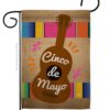 Celebrate Guitarron Cinco De Mayo - Southwest Country & Primitive Vertical Impressions Decorative Flags HG192062 Made In USA