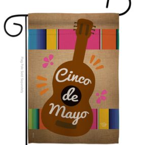 Celebrate Guitarron Cinco De Mayo - Southwest Country & Primitive Vertical Impressions Decorative Flags HG192062 Made In USA