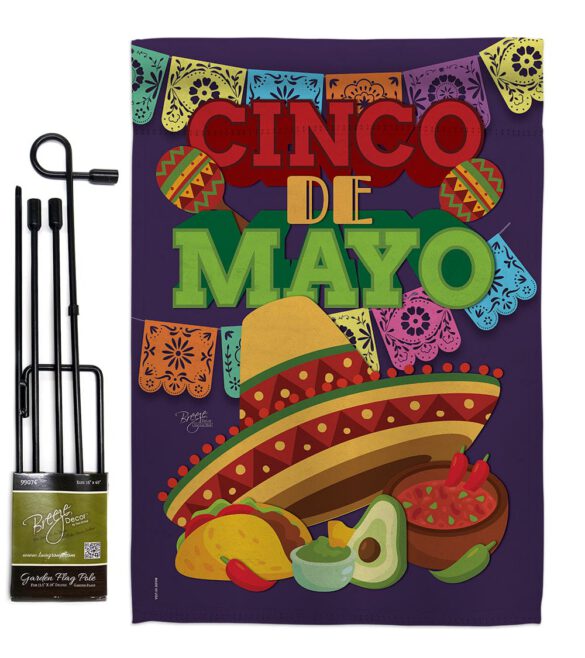 Cinco de Mayo - Southwest Country & Primitive Vertical Impressions Decorative Flags HG115113 Made In USA - Image 4