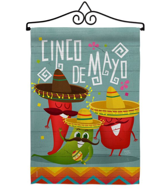 Chili Pepper Cinco de Mayo - Southwest Country & Primitive Vertical Impressions Decorative Flags HG115125 Made In USA - Image 7