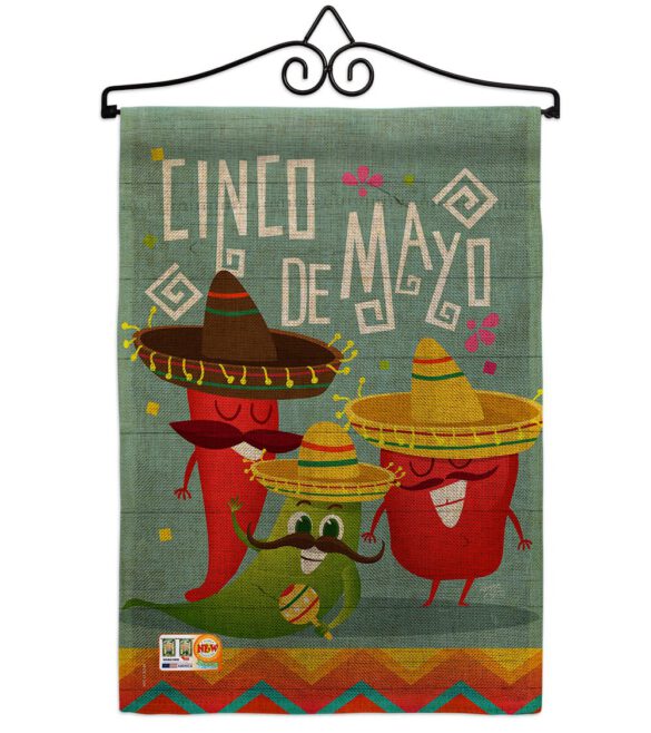 Chili Pepper Cinco de Mayo - Southwest Country & Primitive Vertical Impressions Decorative Flags HG115125 Made In USA - Image 10