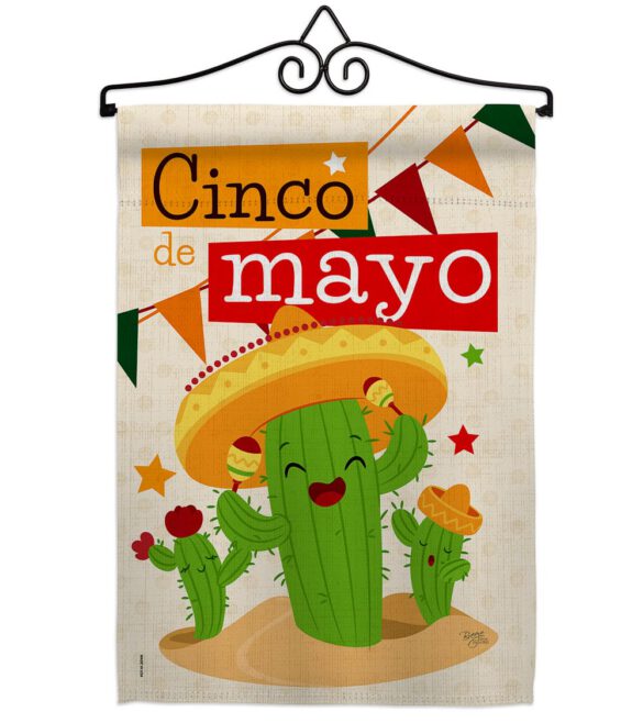 Cactus Fiesta Cinco de Mayo - Southwest Country & Primitive Vertical Impressions Decorative Flags HG115127 Made In USA - Image 7