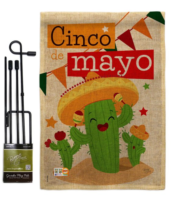Cactus Fiesta Cinco de Mayo - Southwest Country & Primitive Vertical Impressions Decorative Flags HG115127 Made In USA - Image 9