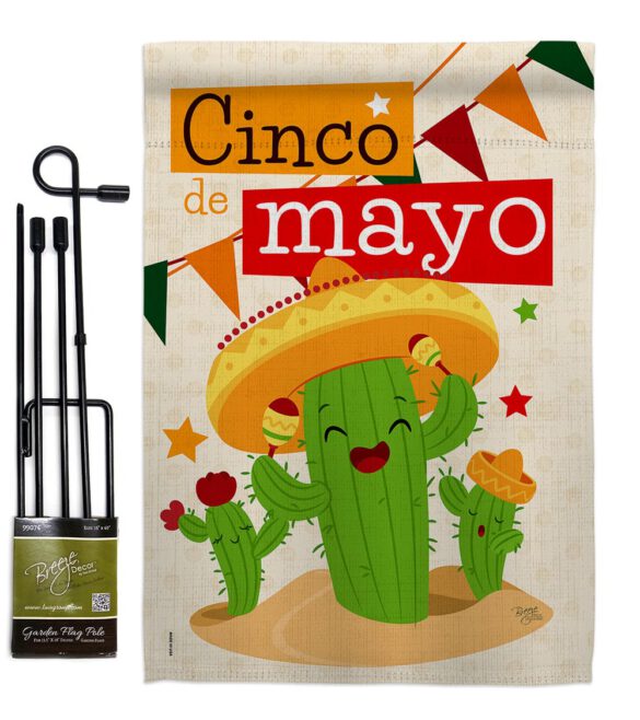 Cactus Fiesta Cinco de Mayo - Southwest Country & Primitive Vertical Impressions Decorative Flags HG115127 Made In USA - Image 4