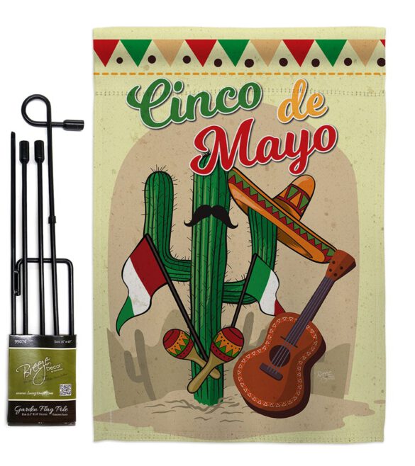 Fiesta Cinco de Mayo - Southwest Country & Primitive Vertical Impressions Decorative Flags HG115128 Made In USA - Image 4