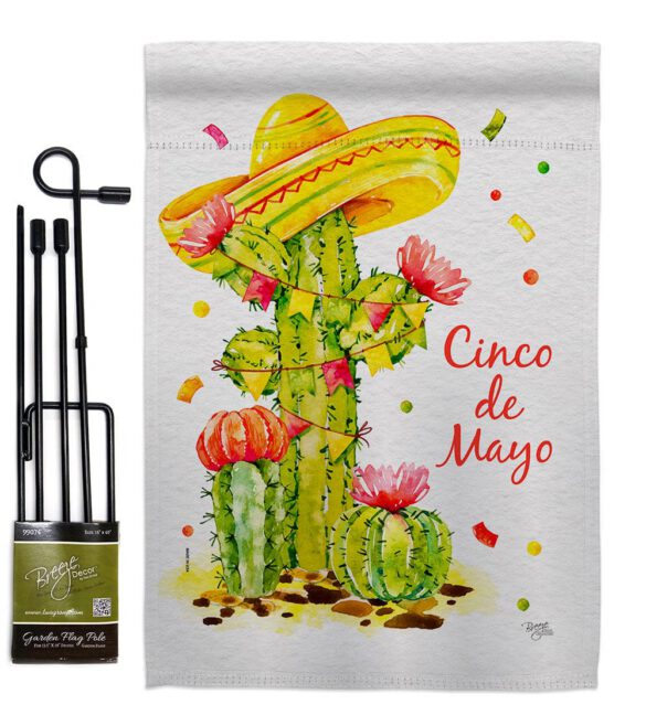 Cactus Cinco de Mayo - Southwest Country & Primitive Vertical Impressions Decorative Flags HG115178 Made In USA - Image 4